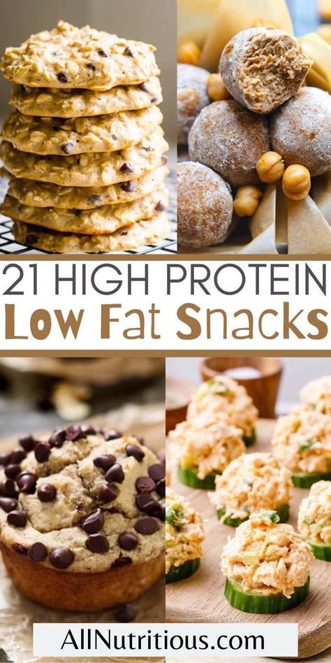 High Protein Low Fat Snacks, High Protein Snack Ideas, Protein Snack Ideas, High Protein Snack Recipes, Protein Snacks Recipes, Healthy High Protein Snacks, Low Fat Snacks, Bariatric Friendly Recipes, Protein Dinner