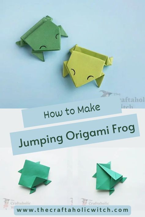 Crafty Kids: 10 DIY Projects They'll Love to Make Origami Frog Jumping, Frog Origami Easy, Post It Note Origami, Jumping Origami, Origami Frog Instructions, Origami Jumping Frog, Frog Origami, Sticky Note Crafts, Origami Game