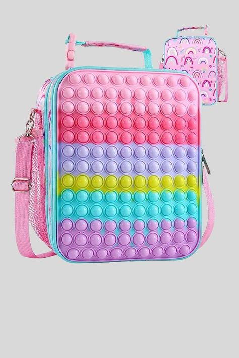 Back to School lunch box for kids. Insulated and leakproof! Pink Lunch Box, Girls Lunch, School Lunch Bag, Reusable Lunch Bags, Kids Pop, Lunch Tote Bag, Kids Lunch Bags, Lunch Box Bag, Insulated Lunch Box