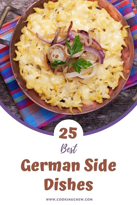 Stroganoff Side Dishes, European Side Dishes, German Veggie Side Dishes, German Potluck Dishes, German Sides Recipes, German Crockpot Recipes, German Side Dishes Easy, Easy German Side Dishes, Sides For Sausage