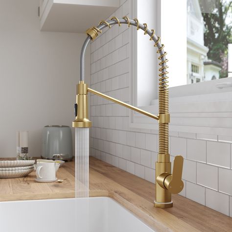 Gold sink faucet kitchen