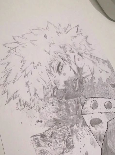 Katsuki Bakugo from my hero academia. Katsuki Bakugo Drawing, Bakugo Drawing Sketch, Bakugo Sketch, Bakugo Fan Art, Bakugo Drawing, Scene Drawing, Katsuki Bakugo, My Hero, Drawing Reference