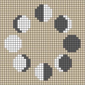 Moon Phase Pixel Art, Alpha Pattern Moon Phases, Spider Web Alpha Pattern, Moon Phase Alpha Pattern, Moon Phases Pixel Art, Planet Alpha Pattern, Sun And Moon Alpha Pattern, 25x25 Pixel Art, Alpha Patterns Moon