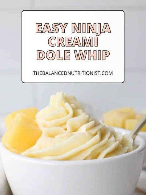 This 3-ingredient Dole Whip Ninja Creami recipe is so simple and so perfectly refreshing when you’re in the mood for a frozen treat! If you’re a classic Dole Whip lover, you’re going to absolutely love this easy homemade Dole Whip made with the Ninja Creami machine. Dole Whip Ninja Creami, Homemade Dole Whip, Ninja Creami Recipe, Ninja Ice Cream Recipe, Healthy Baking Desserts, Protein Ice Cream Recipe, Dole Whip Recipe, Nutritious Desserts, Desserts With Few Ingredients