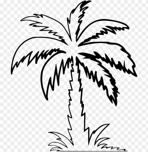 Palm Tree Outline, Palm Tree Clipart, Desert Crafts, Trees Drawing, Palm Tree Drawing, Tree Palm, Computer Icons, Outline Images, Tree Clipart