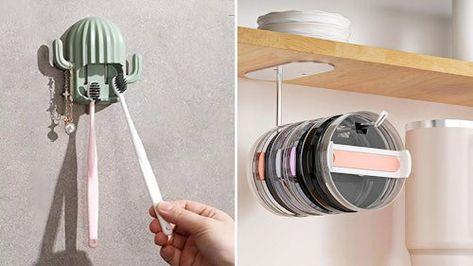 Starting at just $6, these item can make your day-to-day routines easier, help organize spots throughout your home, prevent your feet from sweating (really), or frankly just look cool. Drip Ring, Splatter Guard, Mushroom Lights, Helpful Things, Wedge Pillow, Lid Organizer, Cable Clips, Storage Area, Organization Help