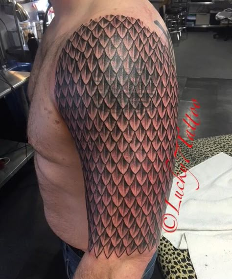 Tattoo By Russell Fortier At Lucky 7 Tattoo In Kings Beach, Lake Tahoe, California Dragon Scale Armor Tattoo, Fish Scale Tattoos, Fish Scale Tattoo Men, Snake Scale Tattoo, Snake Scales Tattoo, Fish Scales Tattoo, Dragon Scales Tattoo, Snake Skin Tattoo, Dragon Scale Tattoo