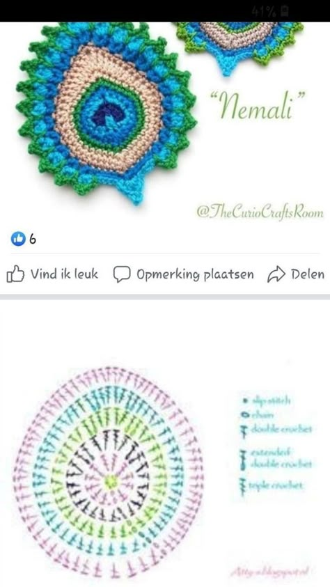 Uncinetto Zig Zag, Peacock Crochet, Crochet Feather, Crochet Bookmark Pattern, Crochet Stitches Diagram, Crochet Jewelry Patterns, Crochet Mandala Pattern, Crochet Earrings Pattern, Crochet Butterfly