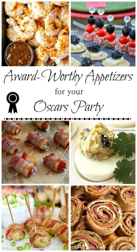 Hollywood Party Appetizers, Oscar Party Appetizers, Red Carpet Appetizers, Oscar Party Food Ideas, Grammys Party Food, Old Hollywood Party Food, Met Gala Party Food, Oscar Themed Party Food, Hollywood Birthday Party Food