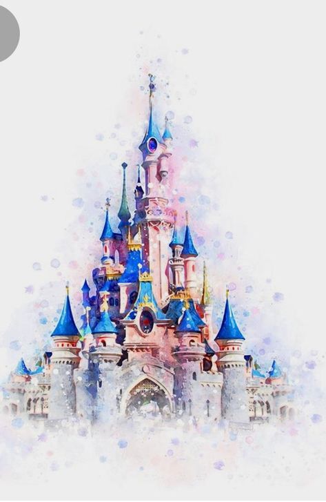 Disney Castle Art, Disney Castle Drawing, Castle Printable, Chateau Disney, Castle Nursery, Drawing Dragon, Castle Drawing, Disneyland Castle, Castle Painting