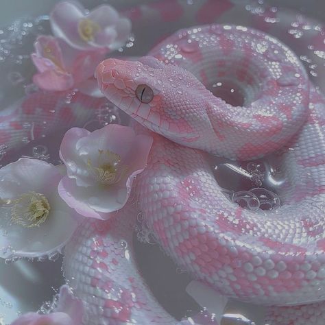 Pretty Snakes, Snake Wallpaper, Soft Pink Theme, Cute Reptiles, Cute Snake, Beautiful Snakes, Snake Art, Pet Snake, Pink Snake