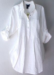 . Long White Blouse, Trendy Womens Fashion, Linen Tunic Shirt, Tunic Designs, White Linen Shirt, White Shirt Blouse, Classic White Shirt, Long Tunic Tops, White Tunic