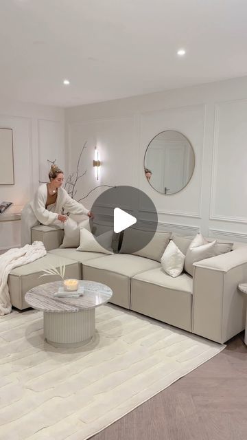 Rowen on Instagram: "Your sofa order🤩

Start your dream living room with our ✨FREE✨ fabric samples by tapping the link in our bio🤍

🔍Peyton Ecru Woven Chaise End Sofa With Movable Footstool" Movable Backrest Sectional Sofa, Beige Modular Sofa Living Room, Dunelm Modular Sofa, Beige Sofa Uk, Cream Leather Modular Sofa, Living Room Decor Curtains, Living Room Decor Colors, Kitchen Design Plans, Free Fabric Samples