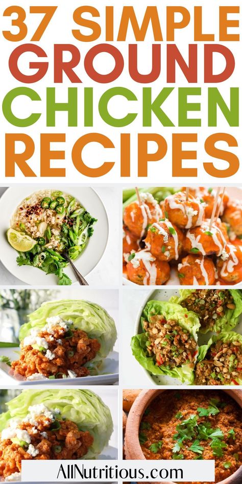 Ground Chicken One Pot Meal, Gluten Free Ground Chicken Recipes, Ground Chicken Breast Recipes, Recipes With Ground Chicken, Ground Chicken Recipes For Dinner, Easy Ground Chicken Recipes, Ground Chicken Recipes Easy, Ground Chicken Recipes Healthy, Chicken Receipes