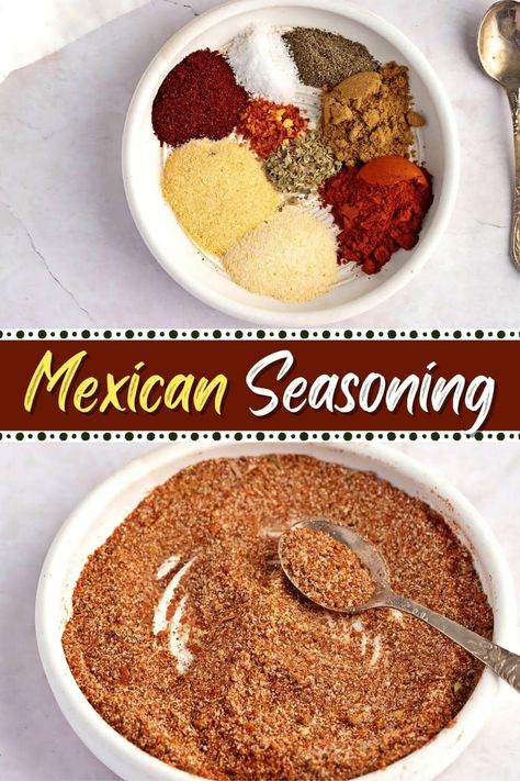 This Mexican seasoning mix is perfect for tacos, fajitas, nachos, soup, and more! You'll love this easy, homemade recipe. Mexican Taco Seasoning, Keto Dressing, Spice Rubs, Homemade Dry Mixes, Mexican Seasoning, Homemade Spice Mix, Dry Mixes, Lectin Free, Homemade Mexican