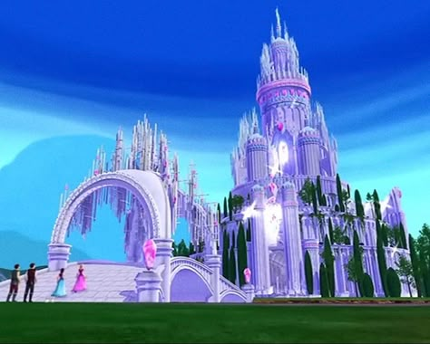 barbie and the diamond castle Barbie And The Diamond Castle, Barbie Castle, Castle Painting, Castle Aesthetic, Barbie Cartoon, Barbie Life, Fantasy Castle, Barbie Princess, Barbie Dream