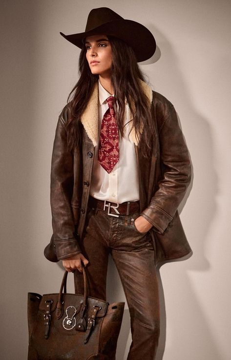 Aesthetic Hoco Dresses, Leather Vest Outfit, Icon Dress, Ralph Lauren Looks, Fashion Week Dresses, Vest Outfits For Women, Ideas De Outfits, Cowgirl Style Outfits, Outfit Ideas Fashion