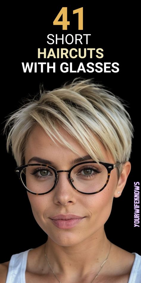 Haircuts For Women With Glasses, Short Haircut Ideas For Women, Glasses For Oval Faces, Women With Glasses, Short Hair Glasses, Grey Hair And Glasses, Haircut Ideas For Women, Fall Haircuts, Short Haircut Ideas