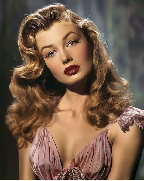 Hollywood Glamour Makeup, Bonney One Piece, Old Hollywood Wedding, 50s Hairstyles, Classic Hollywood Glamour, Vintage Hollywood Glamour, Vintage Waves, Old Hollywood Style, Old Hollywood Movies