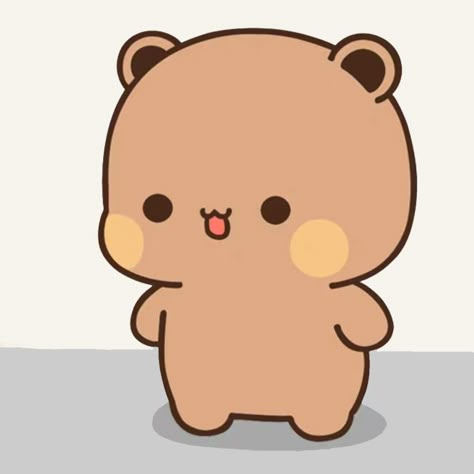 Chibi Bear Drawing, Cute Bear Drawings Kawaii, Cute Brown Bear Cartoon, Boba Bear, Cute Cartoon Quotes, Cute Teddy Bear Pics, Korean Characters, Tea Illustration, Bear Drawing