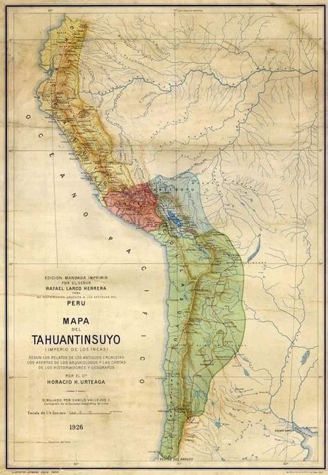 Leyendas Negras en la Historia. | Mapa del Tahuantinsuyo o Imperio inca, el cual abarcó los países de Colombia (región de Pasto), Ecuador, Perú, Chile (hasta el río Maule), Bolivi... | Facebook Bolivia, Geography, Ecuador, Peru, World Map, Vintage World Maps, Map