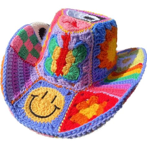 Crochet Festival Pattern, Crochet Cowboy Hat Free Pattern, Cowboy Hat Ideas, College Crochet, Fun Crochet Hats, Festival Crochet Pattern, Cowboy Hat Crochet, Crochet Cowboy Hat, Crochet Cowboy Hats