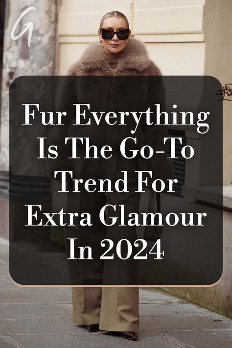 But the one craze train you'll definitely want to get on this year is all fur everything. #furfashion #trends #fashion #coats Fur Party Outfit, Fall Fur Coat Outfit, Winter Fashion Inspo 2024, 2024 Party Outfit, Coat Trends 2024, Casual Fur Coat Outfit, Fur Poncho Outfit, Fur Coats Aesthetic, Fur Outfits Women