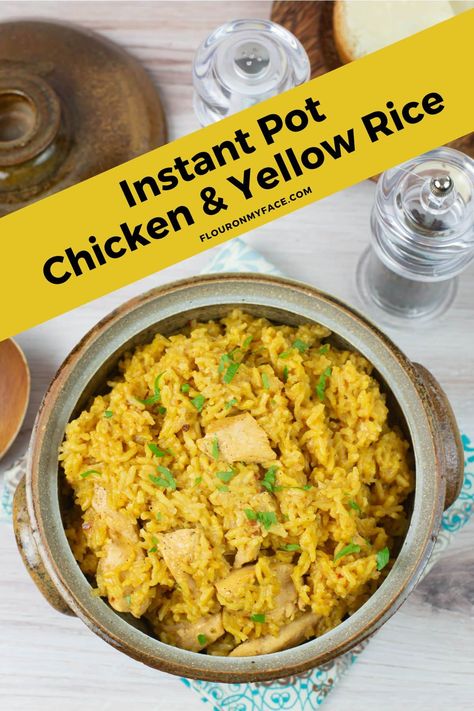 Instant Pot Chicken Yellow Rice Instant Pot Yellow Rice And Chicken, Chicken Yellow Rice Instant Pot, Easy Instant Pot Chicken And Rice, Chicken Rice Pressure Cooker, Vigo Yellow Rice Instant Pot, Chicken And Rice Recipes Instant Pot, Instapot Chicken And Rice, Vigo Yellow Rice Recipe, Yellow Rice And Chicken