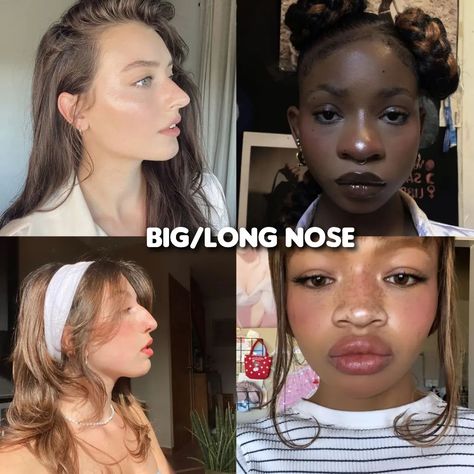 Big Nose Love, Big Straight Nose, Wide Nose Beauty Aesthetic, Nose Positivity, Big Noses Are Beautiful, Big Nose Small Lips, Describe Characters, Big Nose Memes Funny, Body Neutrality