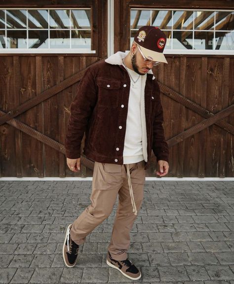 Nike Air Force 1 Brown Outfit Men, Brown Air Jordan 1 Outfit, Dark Brown Jacket Outfit Men, Travis Scott Mocha Outfit, Reverse Mocha Outfit Men, Brown Jordan 1 Outfit, Brown Vans Outfit, Brown Sneakers Outfit Men, Brown Jacket Outfit Men