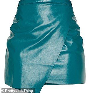 Leather Wrap Skirt, Leather Pencil Skirts, Teal Outfits, Teal Skirt, Character Wardrobe, Teal Leather, Teal Top, Leather Midi Skirt, High Vibes