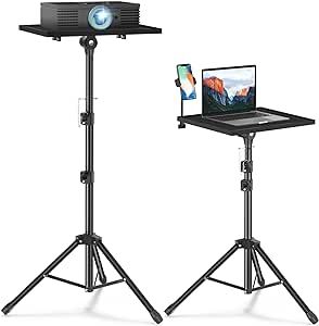 Facilife Projector Stand Tripod,Laptop Tripod Projector Stand Adjustable Height 22 to 47 Inch, Projector Tripod Stand, Tripod for Porjector, Projector Stand for Outdoor Movies Dj Stand, Projector Stand, Outdoor Movies, Outdoor Projector, Movie Projector, Computer Stand, Video Projector, Tripod Stand, Laptop Table