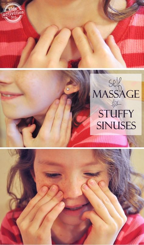 This massage technique actually gets rid of a stuffy nose... it'll come back, but at least you can breathe for a few min! Sinus Massage, Natural Remedies For Congestion, Chest Congestion Remedies, Congestion Remedies, Sinus Congestion Relief, Lymph Massage, Congestion Relief, Sinus Congestion, Chest Congestion