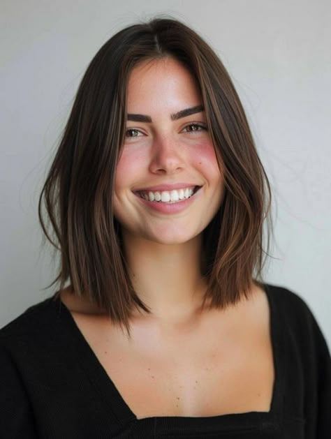 Lob Haircuts Straight Hair, Long Bob No Bangs, Long Bob Haircut 2024 Trends, Straight Lob Haircut, Lob Haircut Straight, Straight Long Bob, Corte Long Bob, Fine Straight Hair, Straight Hair Cuts