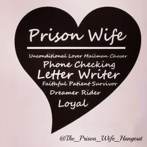 TPWH ™️ on Instagram: “A Prison Wife - all that and many MANY more 👩🏽❣️📮☎️💌💭🚗💋💯👨🏽 #ThePrisonWifeHangout #PrisonWife #PrisonWifeLife #PrisonLife #PrisonLove…” Prison Wife Tattoos Ideas, Prison Wife Letters Ideas, Husband In Prison Quotes, Prison Wife Quotes Funny, Prison Wife Quotes, Wife Poems, Jail Quote, Prison Quotes, Wife Memes