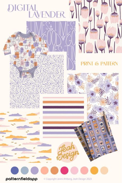 Textile Design Portfolio, Surface Design Portfolio, Apricot Crush, Digital Lavender, Print Portfolio Design, Surface Pattern Design Inspiration, Print Design Trends, Pattern Design Inspiration, Portfolio Design Layout