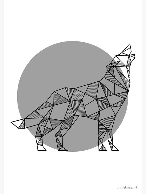 Geometric Wolf, Howling Wolf, Wolf Design, Geometric Art Prints, Geometric Logo, Art N Craft, Design Grafico, Wolf Howling, Brand Clothing