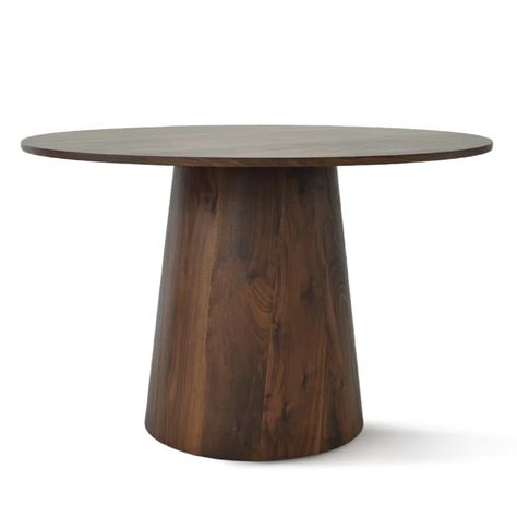 George Oliver Halford 46" Fixed Pedestal Dining Table & Reviews | Wayfair Pedestal Dining Table Wood, Round Pedestal Dining, Round Pedestal Dining Table, Dining Table Wood, Pedestal Dining Table, Table Wood, Pedestal Table, Furniture Dining Table, Table Seating