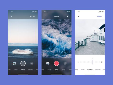 Camera App, Contact Us Page Design, Tablet Ui, Photo Editor App, Mobile Camera, Camera Apps, Android Design, Ios App Design, Kids Camera