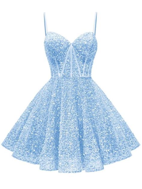 Short Teal Dresses, Small Blue Dresses, Winter Fest Dresses Short, Under The Sea Dresses Hoco, Middle School Dance Dresses Short, Short Blue Sweet 16 Dresses, Winter Ball Dresses Middle School, Cute Winter Formal Dresses Short, Dresses To Wear To A Dance