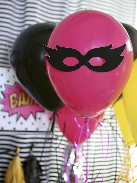 Meghan Patrick, Batgirl Party, Supergirl Party, Superhero Girls Birthday, Supergirl Birthday, Superhero Birthday Party Ideas, Girl Superhero Party, Super Hero Birthday Party, Hero Birthday Party