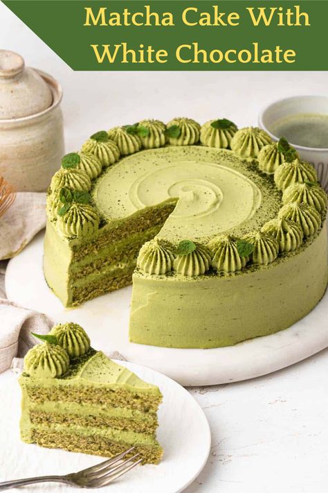 Matcha Cake With White Chocolate Frosting
https://www.theladychef.com/matcha-cake/ Matcha Whipped Cream, Holiday Chocolate Cake, Catherine Zhang, Bakery Style Cake, White Chocolate Frosting, Cake With White Chocolate, Green Tea Cake, Matcha Cake, Mango Cake