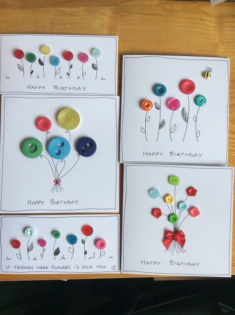 Button tasted cards Button Cards Handmade, Diy Button Cards, Cards Made With Buttons, Cards With Buttons Handmade, Diy Cards With Buttons, Handmade Cards Using Buttons, Christmas Card With Buttons, Button Cards Ideas Simple, Christmas Cards Buttons