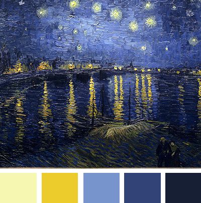 Yes. This. Color Palette Yellow, Arte Van Gogh, Design Seeds, Blue Colour Palette, Indoor Garden Ideas, Yellow Painting, Colour Palettes, Colour Schemes, Color Pallets