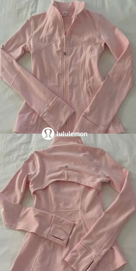 Lululemon Compression Jacket, Light Pink Define Jacket, Lululemon Cropped Define Jacket, Lululemon Pink Jacket, Lulumon Jacket, Pink Zip Up, Lulemon Define Jacket, Girly Athleisure, Lululemon Pink Define Jacket