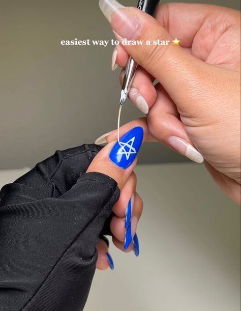 How To Draw A Star On Your Nails, How To Draw A Star On Nails, Star On Nails, Draw A Star, S Nails, Nails Inspiration, You Nailed It, Nails, Stars