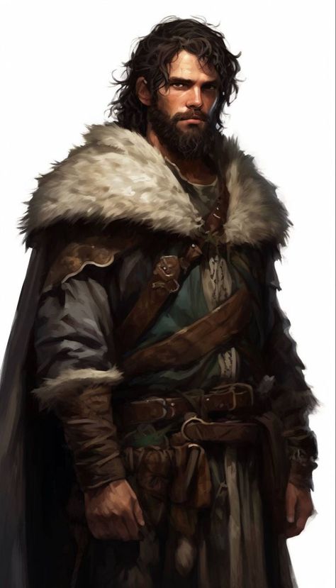 Male Hunter Fantasy Art, Dnd Pugilist, Viking Man Art, Dnd Commoners, Human Fighter Dnd Male, Human Barbarian Male, Barbarian Character Design Male, Dungeons And Dragons Ranger, Human Warrior