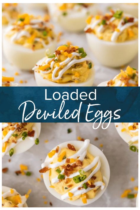 Loaded Deviled Eggs, Best Deviled Eggs Recipe, Deviled Eggs With Bacon, Easy Deviled Eggs, Eggs With Bacon, Southern Deviled Eggs, Deviled Egg Recipe, Deviled Eggs Recipe Easy, Devilled Eggs Recipe Best