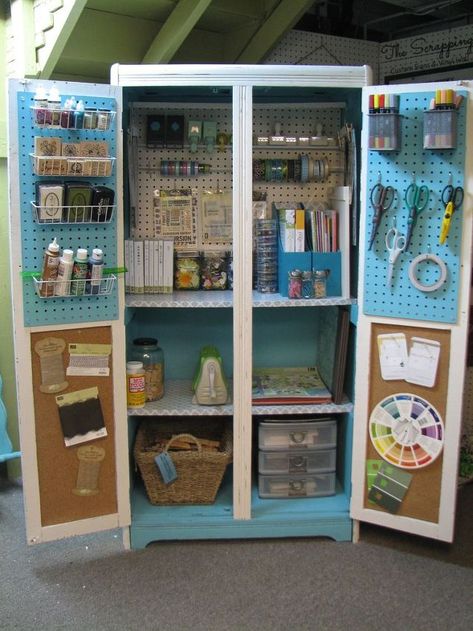 armoire turned craft chest, crafts, painted furniture