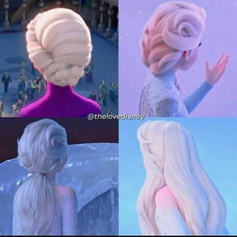 See how Elsa's hairstyle loosens up the more confident she becomes in herself? It's amazing! 💖❄💖❄ Frozen Elsa Hairstyle, Elsa Frozen Hairstyle, Frozen Fan Art Elsa, Elsa Hairstyle, Frozen Hairstyles, Elsa Frozen 2, Elsa Art, Elsa Hair, Design Humor